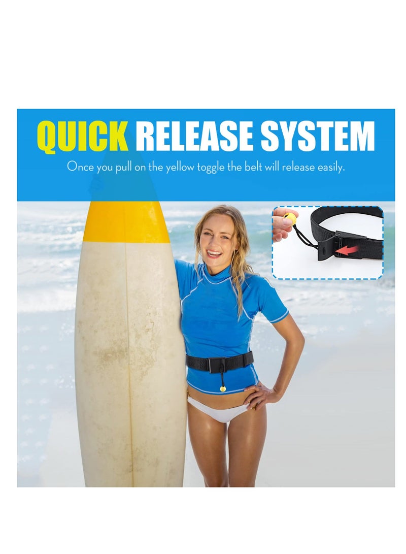 Y&D Sup Leash Waist Belt, Quick Release Paddle Board Leashes 50mm Standard Adult Adjustable QR Safety Waistbelt Fits for Stand Up Paddleboards Use with Ankleleash Black - Image 5