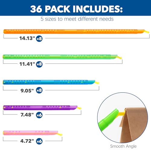 AUHOKY 36Pcs Plastic Bag Sealer Sticks, AUHOKY Reusable Bag Sealing Clips with 5 Different Sizes, Keep Bags Airtight Watertight & Food Fresh, Easy Storage Accessories for Kitchen (Random Colors) - Image 2