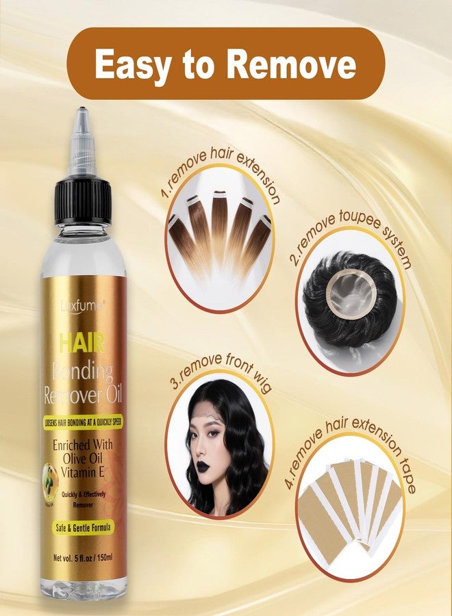 Luxfume Tape in Extension Remover, Hair Glue Remover for Quick Weave, Hair Bonding Remover Oil - Safe Formula Enriched with Olive Oil & Vitamin E for Hair Glue, Tape in Hair Extensions Removal - Image 2