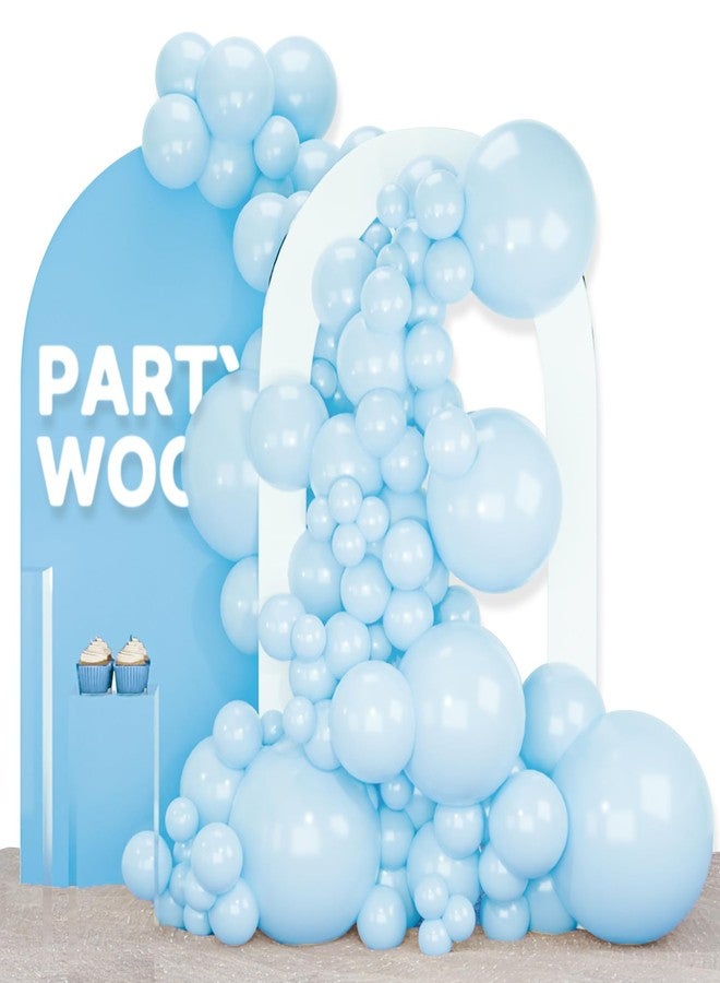 PartyWoo Pastel Blue Balloons, 120 pcs Pale Blue Balloons Different Sizes Pack of 18 Inch 12 Inch 10 Inch 5 Inch for Blue Balloon Garland or Arch as Birthday Decorations, Party Decorations, Blue-Q13 - Image 1
