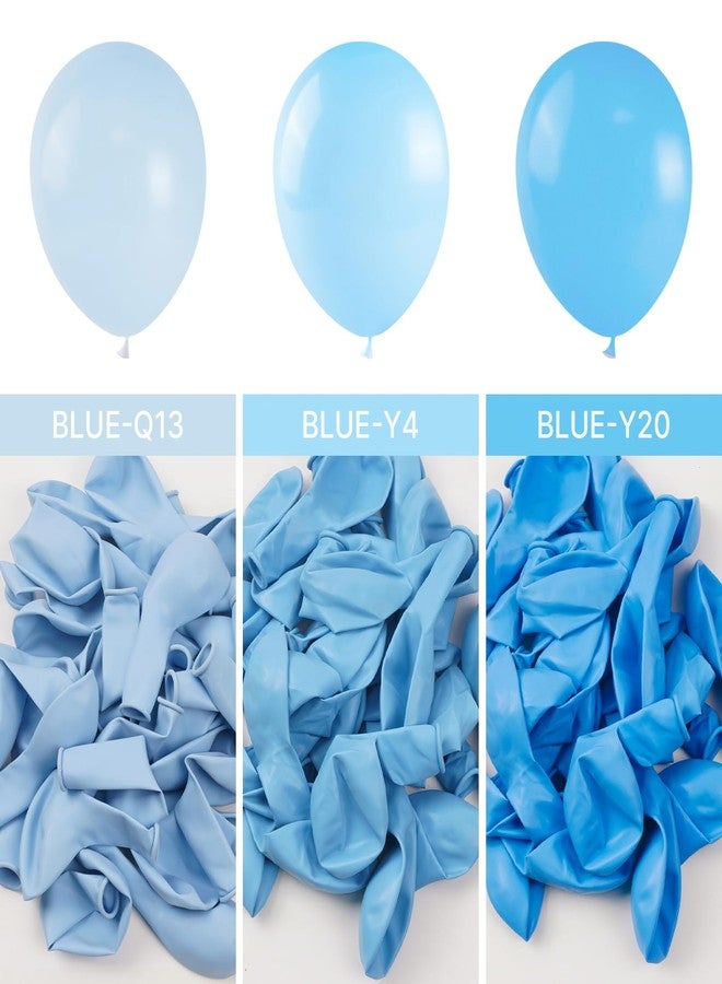 PartyWoo Pastel Blue Balloons, 120 pcs Pale Blue Balloons Different Sizes Pack of 18 Inch 12 Inch 10 Inch 5 Inch for Blue Balloon Garland or Arch as Birthday Decorations, Party Decorations, Blue-Q13 - Image 4