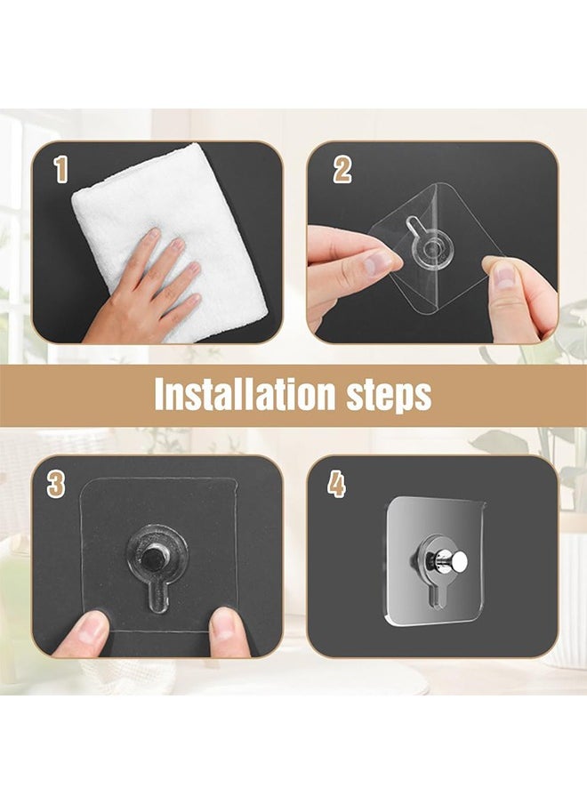 20PCS Cleaar Photo Frame Hooks – Self-Adhesive Wall Hangers Without Nails, Strong Invisible Stickers for Picture Frames, Art, Shelves & Wall Décor