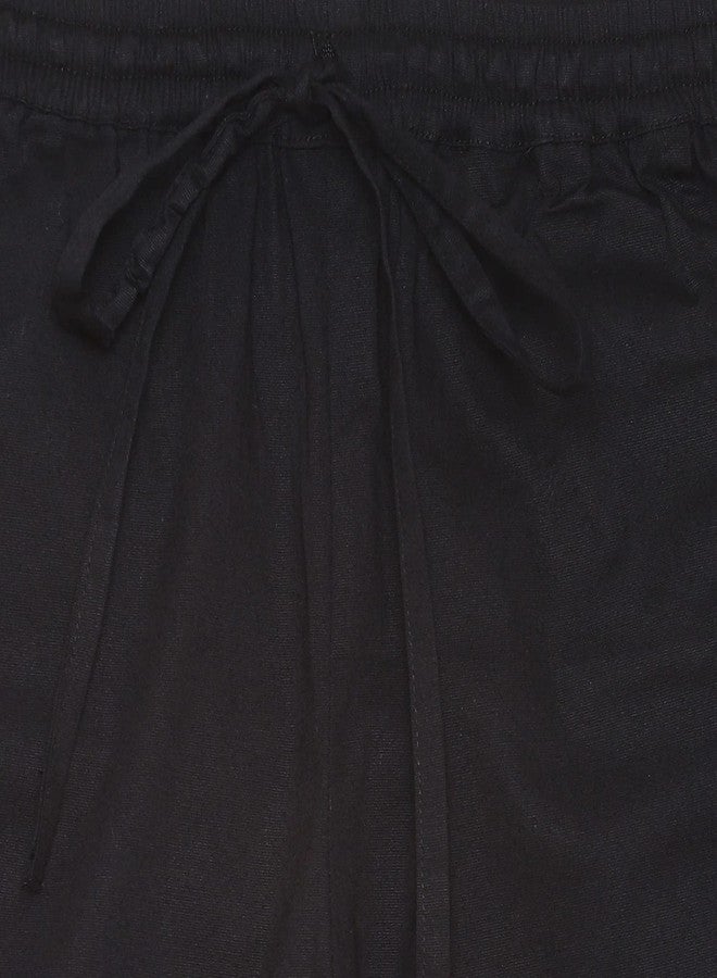 BIBA Girls Solid Straight Kid Pant(Kw4943_Black_9), 8-9 Years - Image 3