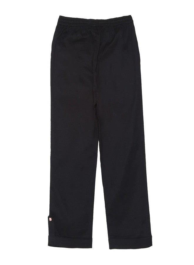 BIBA Girls Solid Straight Kid Pant(Kw4943_Black_9), 8-9 Years - Image 2