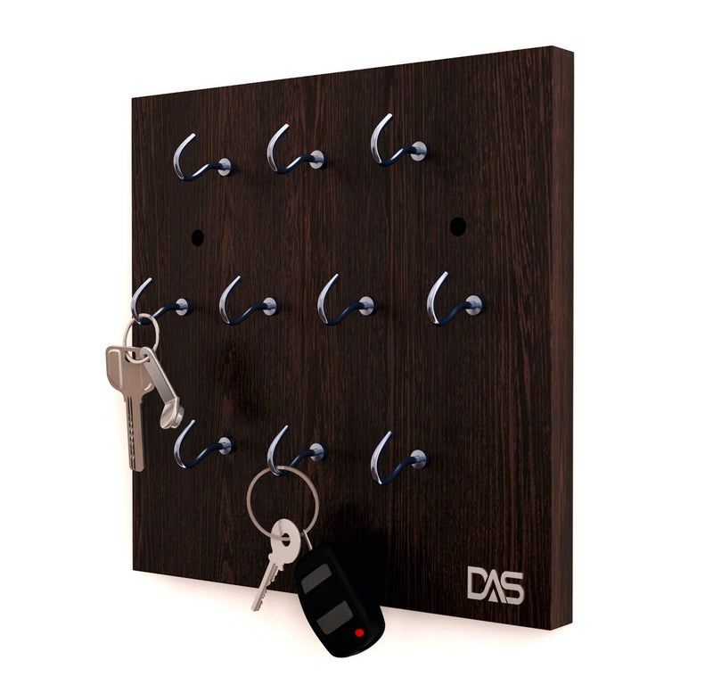 DAS Wall Mounted Home Décor Key Chain Holder/Organizer Key Hooks (10 Hooks)- Vigo - Image 1