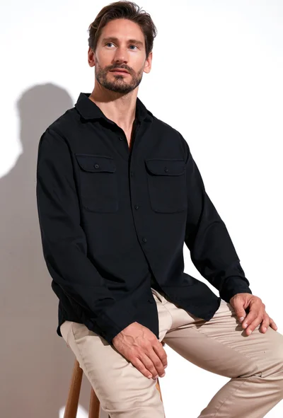 Buratti Cotton Double Pocket Regular Fit Shirt Men's Shirt Cf25w128858