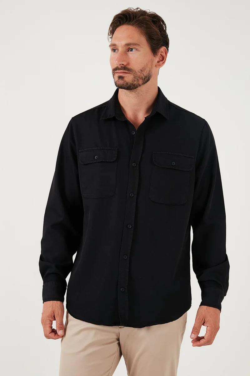 Buratti Cotton Double Pocket Regular Fit Shirt Men's Shirt Cf25w128858