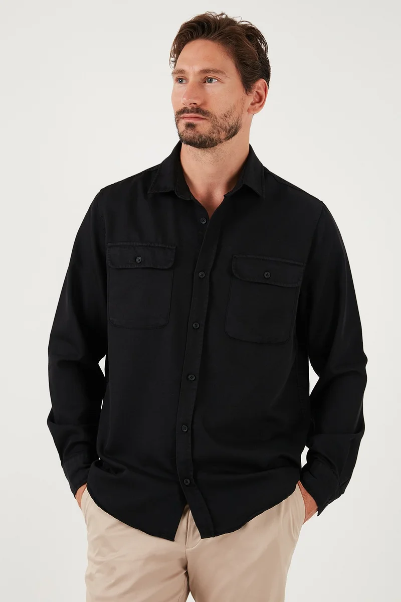 Buratti Cotton Double Pocket Regular Fit Shirt Men's Shirt Cf25w128858