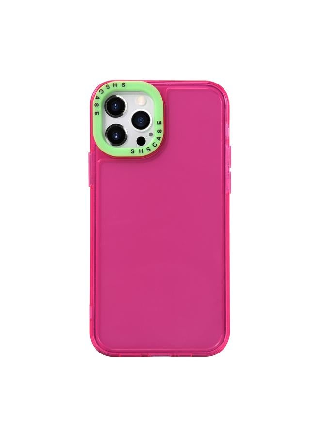 اس-توب جراب لهاتف iPhone 14 Pro Max مع إطار عدسات متباين الألوان، جراب شفاف من مادة TPU - Image 1