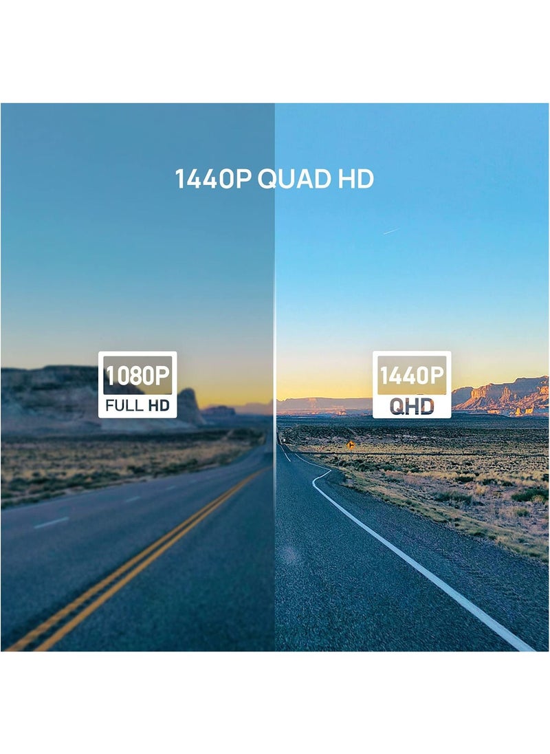 70mai - 70mai A400 Dash Cam 2K With 64 GB Memory Card IPS Built in WiFi Smart Dash Camera For Cars Parking Monitor 145° Wide-Angle FOV WDR Night Vision 1440P Quad HD Car Camcorder Emergency Recorder G-Sensor - Image 1