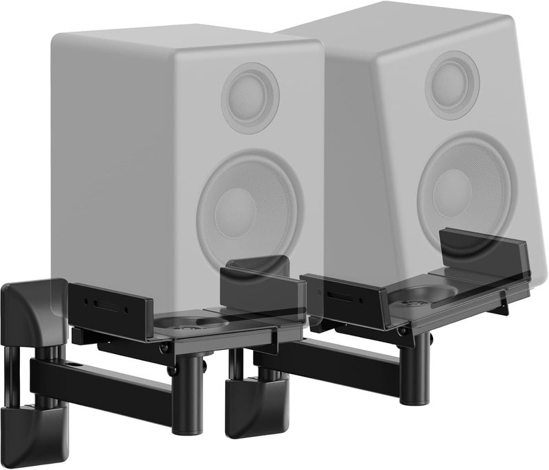 PUTORSEN Speaker Wall Mount – Fully Adjustable Universal Speaker Bracket Wall, 2 Pack Boxes Wall Mount, Holds up to 25 kg - Image 1