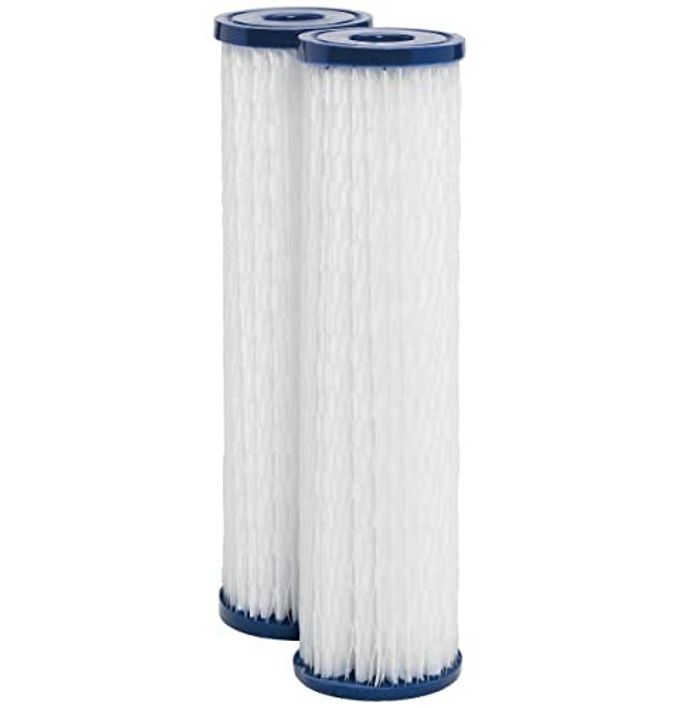 GE FXWPC Whole House Water Filter, Replacement for Water Filtration System, NSF Certified: Reduces Sediment, Rust & Other Impurities from Water, Replace Every 3 Months for Best Results, 2 Filters
