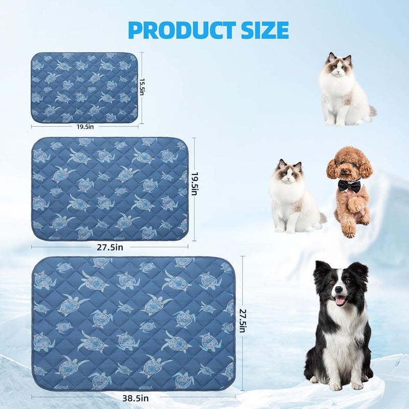 HOMIMP Cool Pet Pad, Summer Cooling Mat & Sleeping Pad, Navy Blue L, 27.5IN x 38.5IN - Image 5