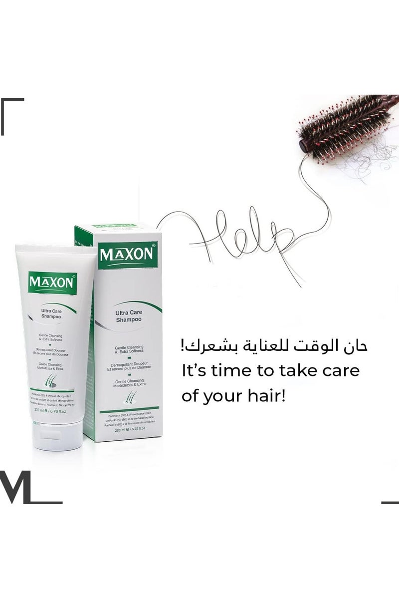 MAX-ON Shampoo for Thinning Hair â Extra Strength Ultra Care | Gentle Cleansing & Softness for Hair & Scalp | For Men & Women | 200ml - Image 3