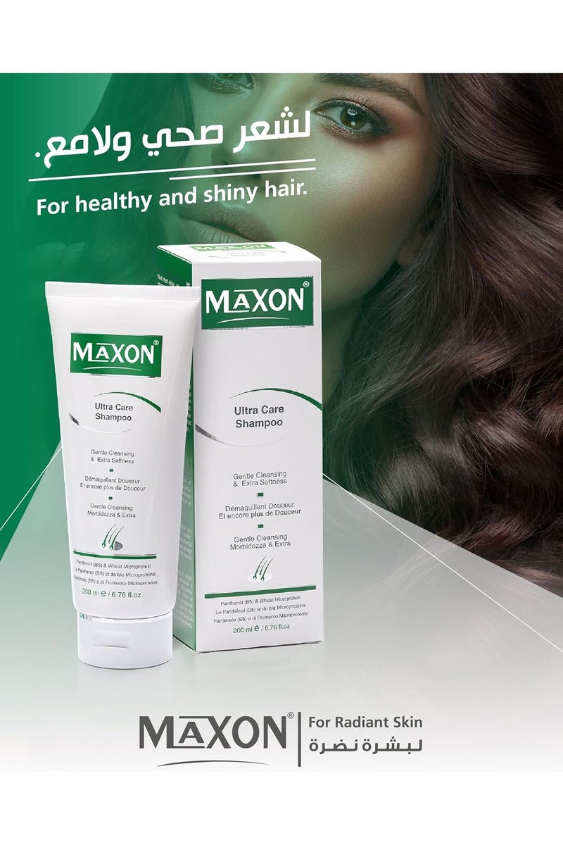MAX-ON Shampoo for Thinning Hair â Extra Strength Ultra Care | Gentle Cleansing & Softness for Hair & Scalp | For Men & Women | 200ml - Image 2