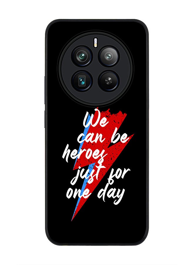 Rugged Black edge case for Realme 12 Pro / Realme 12 Pro Plus 5G, Slim fit Soft Case Flexible TPU Gel Thin Cover -  We can be heros