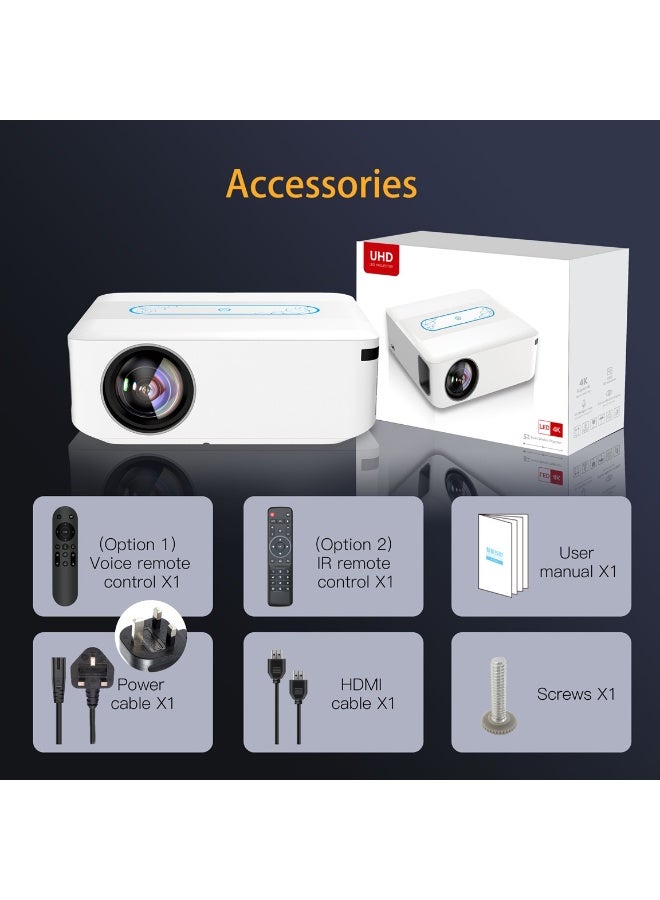 General Smart Projector X1 Full HD 1080P Resolution Ultra HD 4K 300ANSI Dolby Sound Dual Band WiFi Correction Four-Point Anti-Aliasing Image Enhancement Sharpening Treatment Bluetooth 5.0 Wireless Projection Stereo Speaker  - Image 3