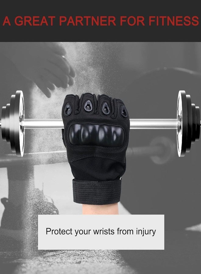GymWar Weight Lifting Gloves Â- Rubber Padded Gloves for Men Women Workout | Weight Lifting Straps for Heavy Lifting (Black) - Image 5