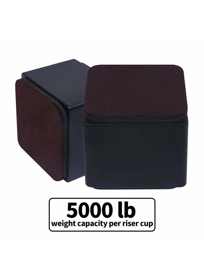 Ezprotekt 2 Inch Bed Risers - Solid Steel Self-Adhesive Furniture Riser or Bed Lift - Image 4