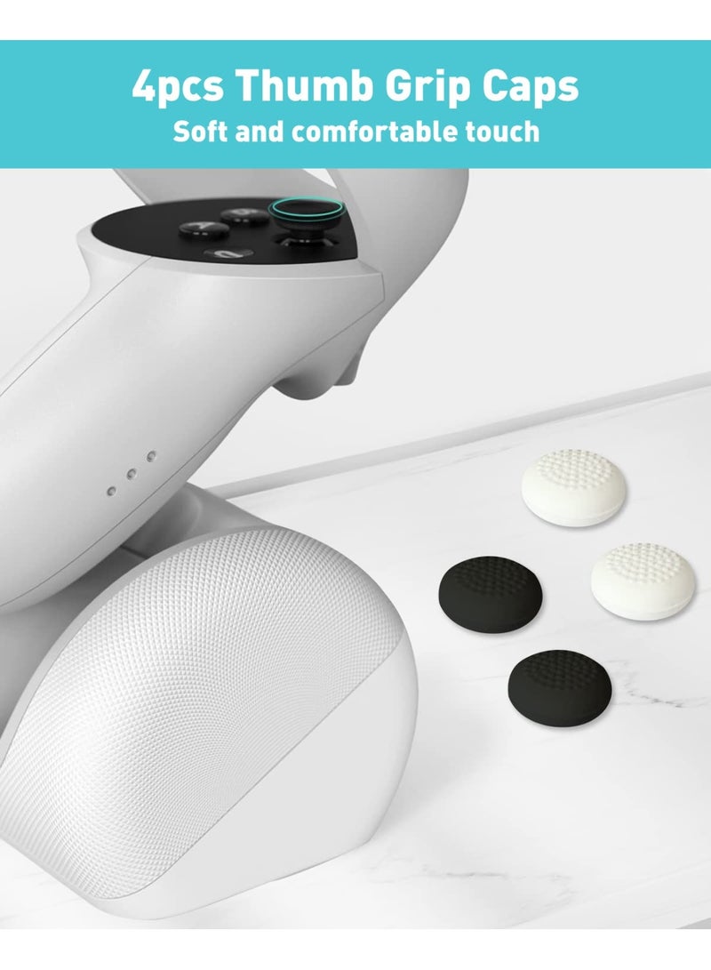 شابية طقم استبدال عصا التحكم لوحدة تحكم Oculus Quest 2/3، ملحقات إصلاح OLCLSS لوحدة تحكم Meta Quest 2/3، تتضمن 2 عصا تحكم، مفك براغي T5، ملقط، أداة رفع، 4 مقابض عصا تحكم - Image 5