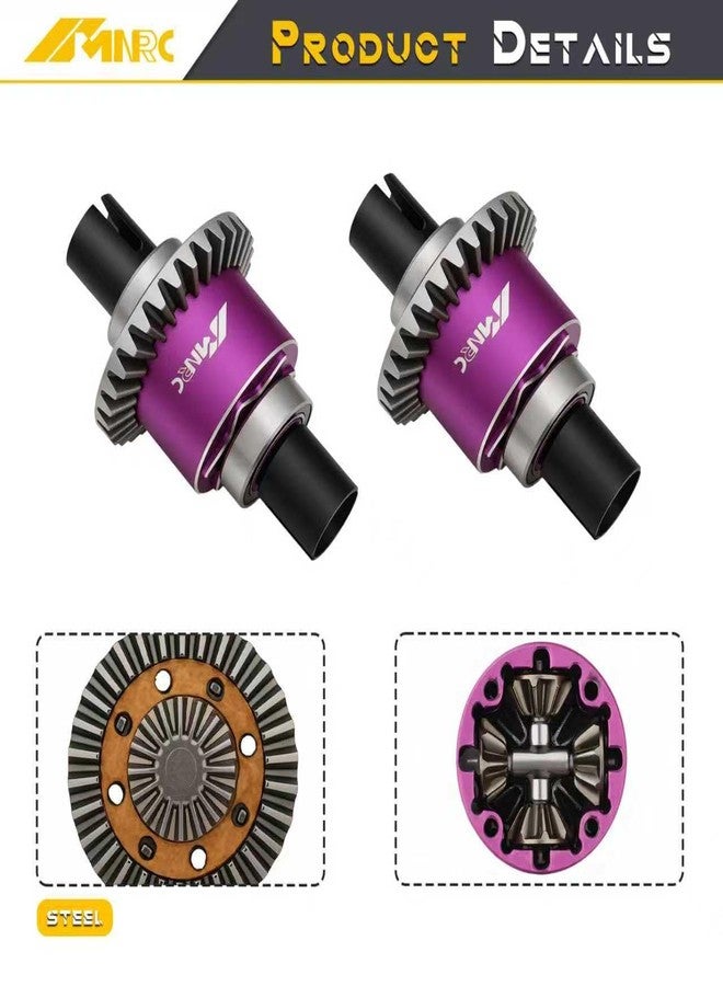 NMNRC 2PCS Steel Front Rear Differential Diff Kit for Arrma 1/16 Mini Kraton 3S Upgrades Part Purple - Image 4