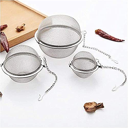 VELINEX® Stainless Steel Tea Infuser Set (Pack of 3 – Small, Medium, Large) – Fine Mesh Loose Leaf Tea Strainer Balls for Cups, Mugs, Teapots & Spice Infusion - Image 1