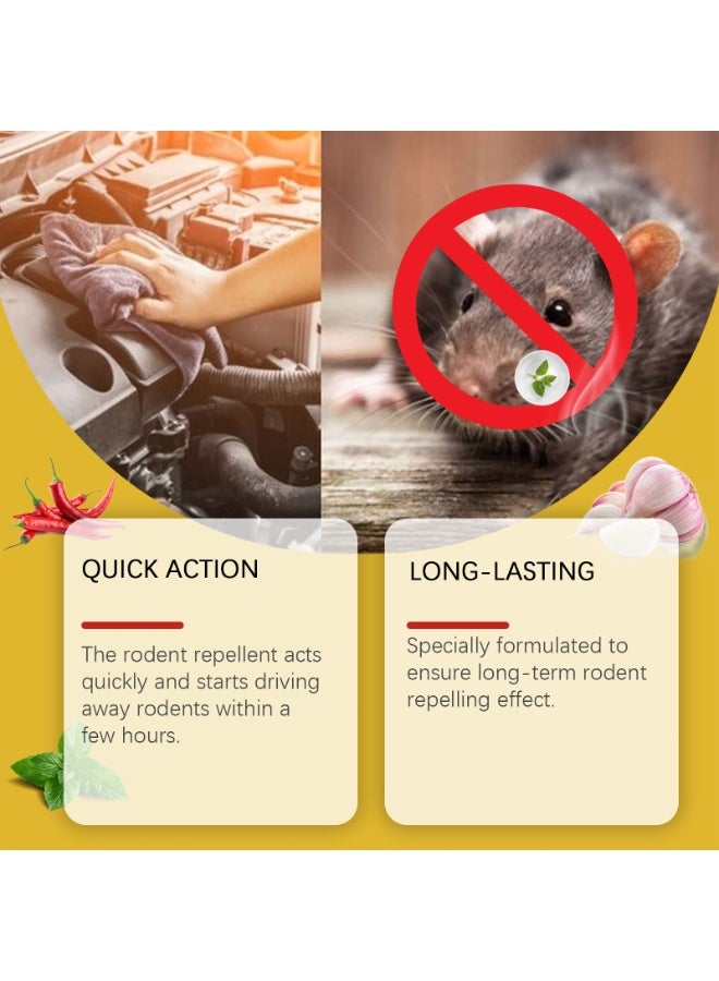 SOLARAE طارد الفئران زيت النعناع للفئران والجرذان والسناجب، طارد القوارض بالنعناع، طارد الفئران والجرذان والسناجب، للاستخدام الداخلي والخارجي في السيارة، RV، المرآب، المخيمات، العلية - Image 2