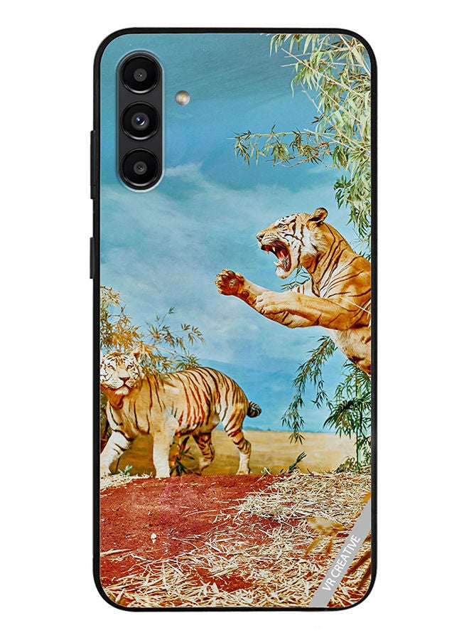 VR CREATIVE Protective Case Cover For Samsung Galaxy A13 5G Tiger Jumping Design Multicolour - Image 1