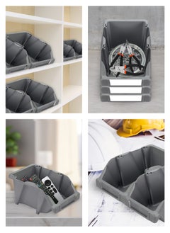 Plastic Storage Bin - 6 Piece - Space Saving Stackable Storage Baskets Organizers for Household, Pantry Toys Crafts and Tools in Closets Garages Laundry Rooms Bathrooms and Offices - pzsku/ZADBE4EC8B748F0AC0408Z/45/_/1711354765/d82849d0-264f-4593-83e0-9b68644407c0