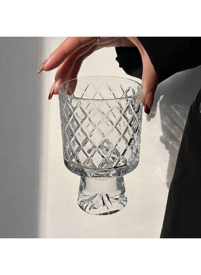 A set of 6 glasses, a new and distinctive shape, imported... high-quality, pure glass, 350 ml capacity - Image 1
