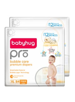 babyhug Babyhug Pro Bubble Care Premium Tape Diapers Size 5, 168 Count 