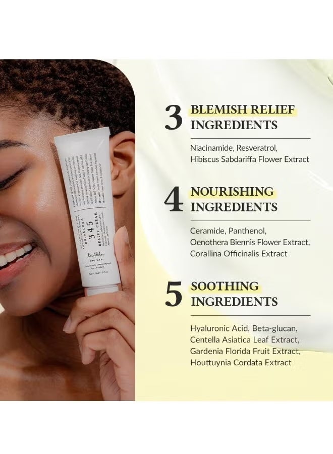 Dr.Althea 345 Relief Cream - Soothing Face Moisturizer with Niacinamide & Panthenol | Blemish Care, Hydration & Redness Relief | Vegan Korean Skincare for All Skin Types | 50ml 3pcs - Image 3