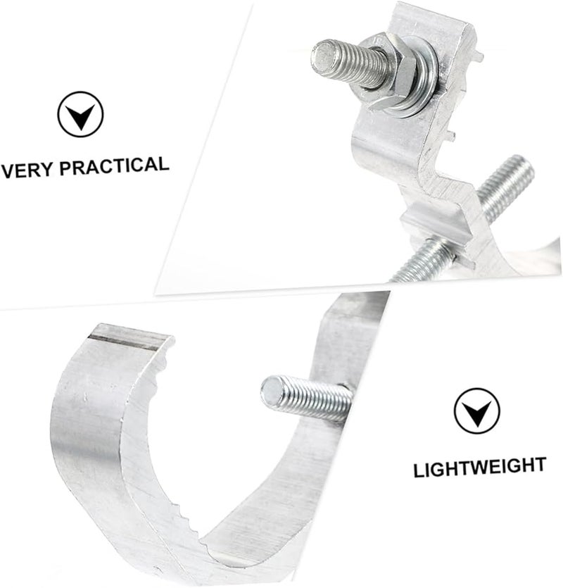 Heavy Duty Aluminum Stage Light Hooks Clamp 10pcs Adjustable Knob Silver - Image 4
