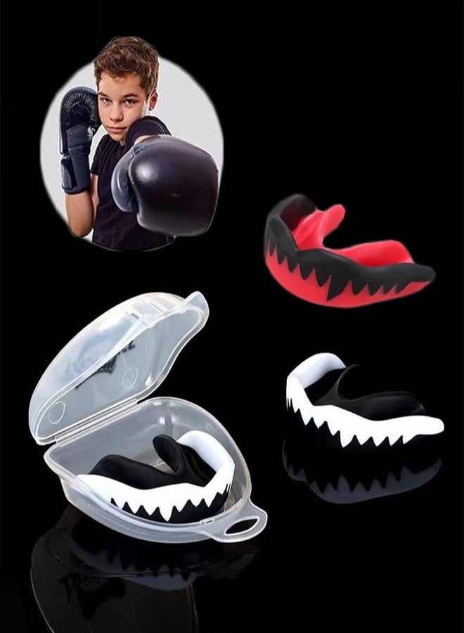 Bukela 2 Pack Mouth Guard Football Sports Braces Mouthguards for Mouthpiece Boys Teeth for MMA Boxing Rugby Kickboxing Taekwondo Softball Lacrosse to Braces EVA  - Image 1