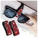 Turcee Set of 2 Bling Rhinestone Car Sun Visor Glasses Holders with AntiScratch SpongeCar Decoration for Women GirlsTicket Card Clip Visor OrganizerUniversal Rhinestone Car Accessories Red2pcs - Image 2