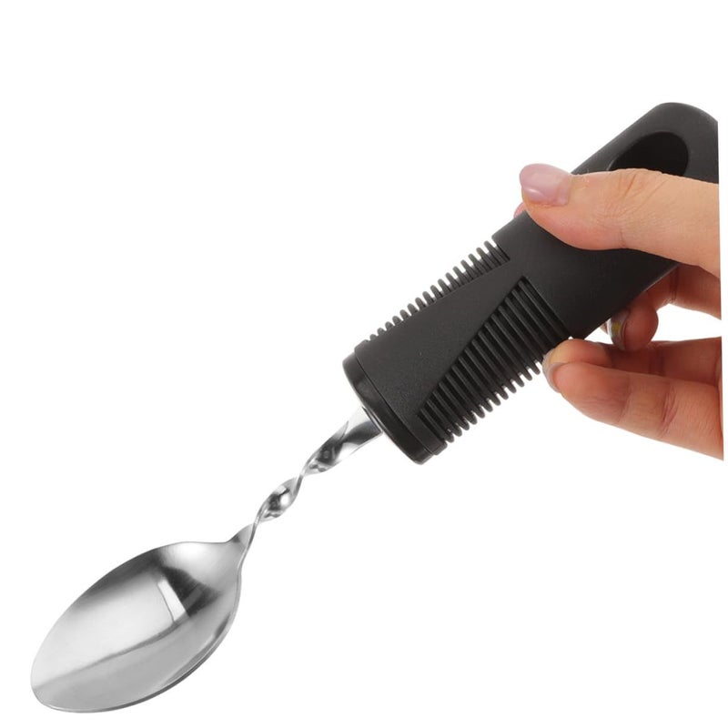Adaptive Weighted Utensils 6 Pack Ergonomic Cutlery For Adults Elderly Disabled Stainless Steel Flexible Handle Hand Stability Eating Assistance - Image 3