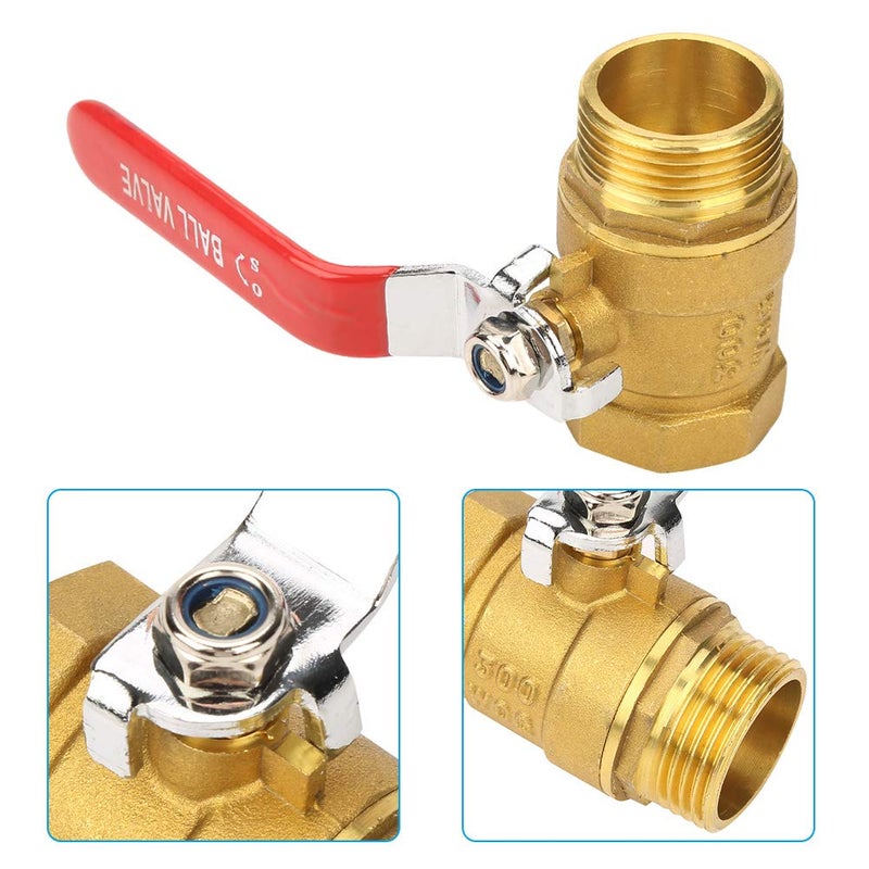 1 Inch DN25 Brass Ball Valve Easy Visual Status Confirmation For Water Shutoff Control - Image 3