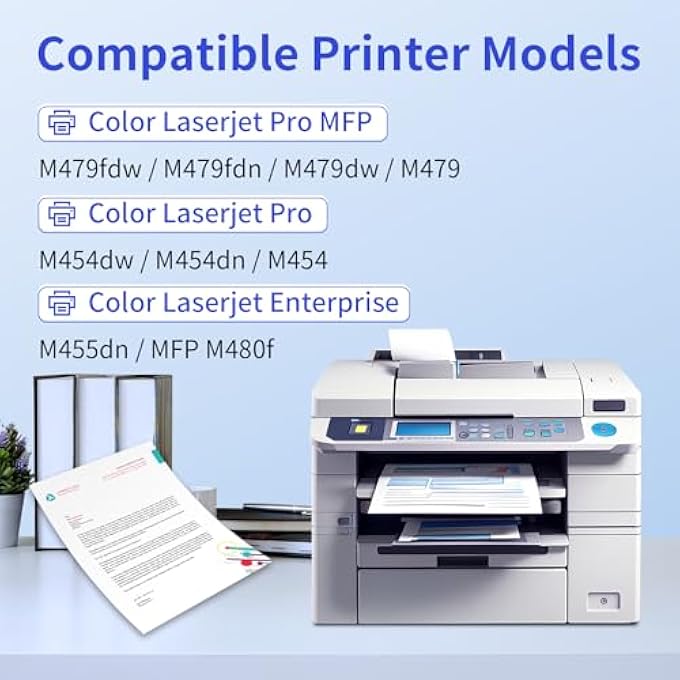 414X (WITH CHIP) REMANUFACTURED TONER CARTRIDGE REPLACEMENT FOR HP 414X 414A W2020X W2020A FOR COLOR LASERJET PRO M454DW M479FDW M454DN M479FDN M479DW (1 BLACK) - Image 3