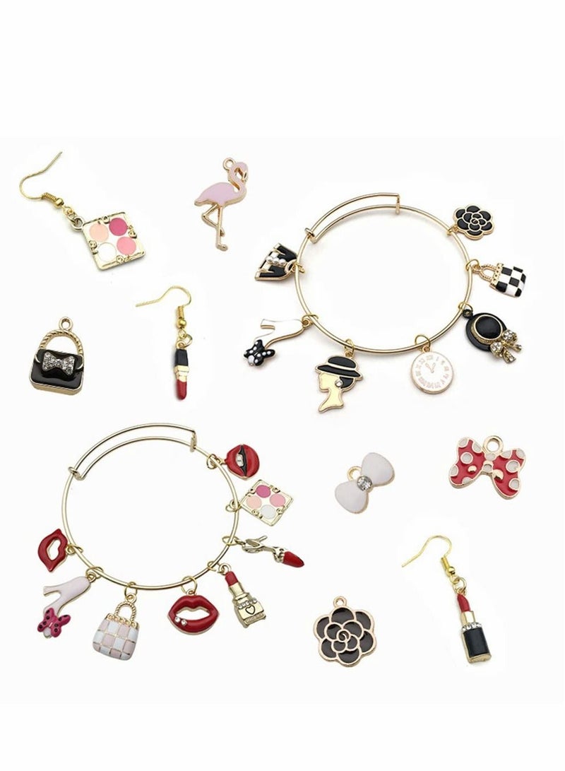 Y&D DIY Alloy Pendants Astronaut Jewelry, 31pcs Jewelry Charms Dripping Hanging Pendant Accessories for Necklace Bracelet (White) - Image 3