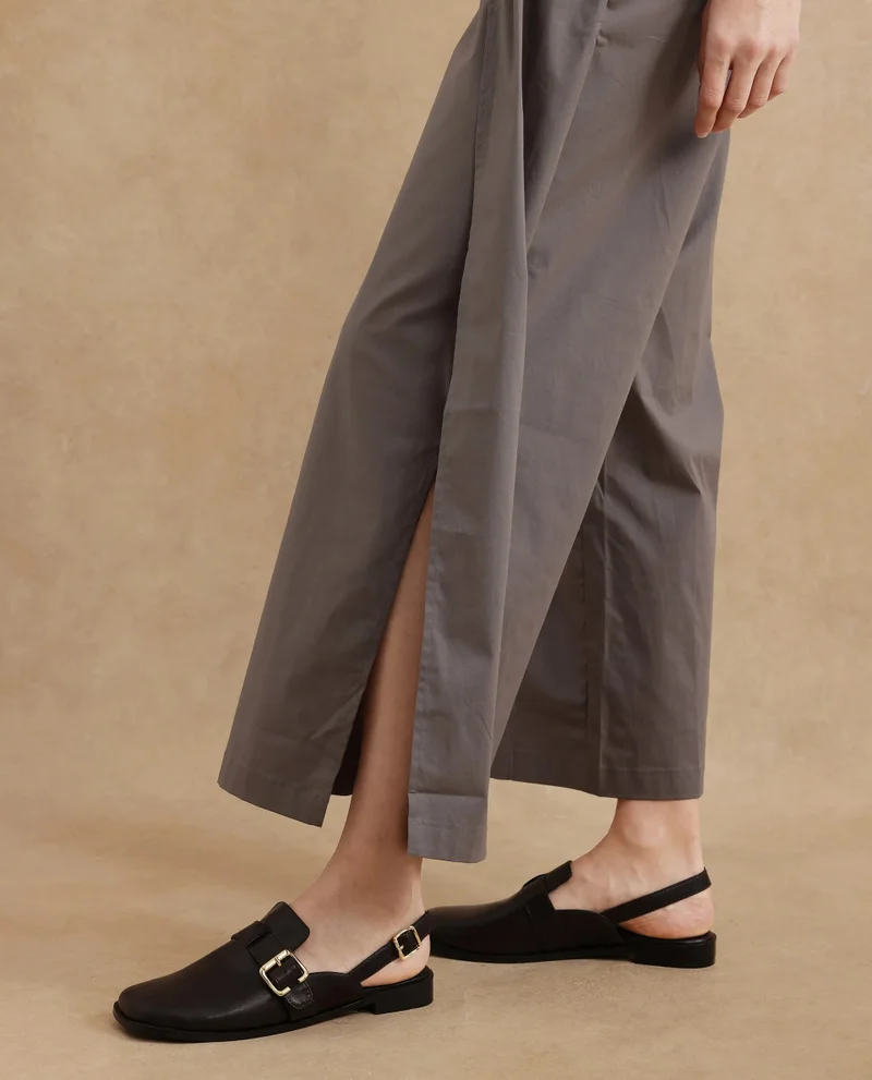 Rareism Women's Wrap Style Wide Leg Trouser
