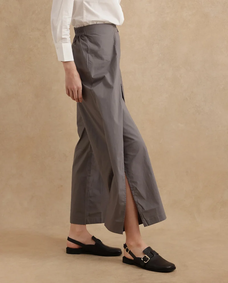 Rareism Women's Wrap Style Wide Leg Trouser