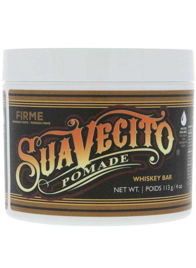 SUAVECITO Pomade Firme (Strong) Hold Whiskey Bar Scent 4 oz - Pomade For Men - Medium Shine Water Based Wax Like Flake Free Hair Gel - Easy To Wash Out - All Day Hold For All Hair Styles - Image 1
