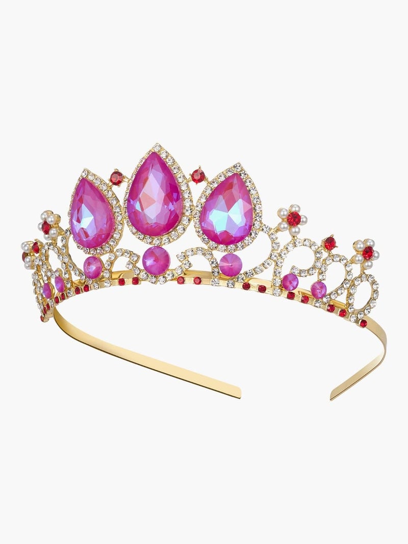 SWEETV Princess Tiaras for Little Girls, Kids Dress-up Crown Headband, Birthday Wedding Halloween Cosplay Hair Accessories - Image 5