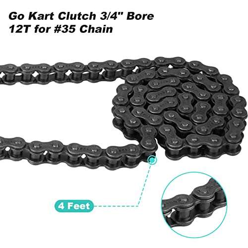 SEHNSUCHT Go Kart Clutch 3/4 Bore 12T with #35 Chain, for Predator 212 Centrifugal Clutch Compatible with Honda GX160, GX200, GX140, GX120, GC160, GC190, Harbor Freight, Briggs and Stratton Tecumseh - Image 3