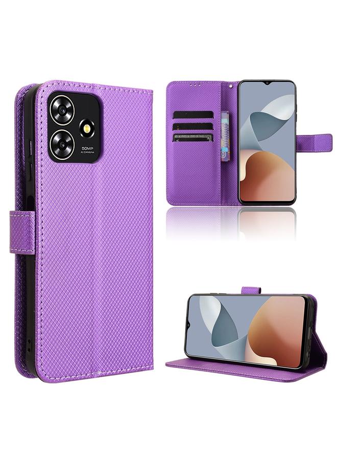 Case For ZTE Blade A73 4G Diamond Texture Leather Phone Case