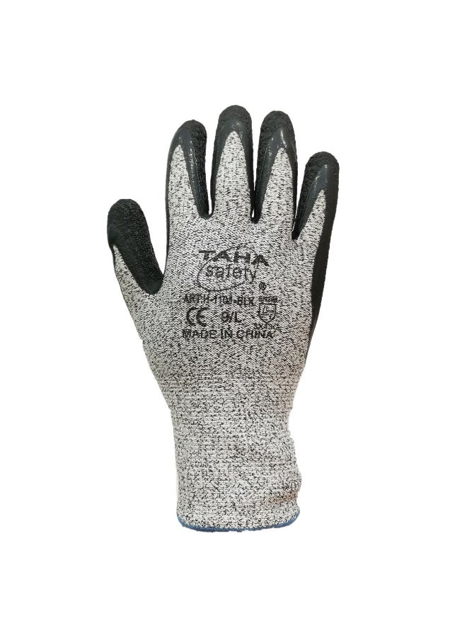 TAHA SAFETY H1101 Cut Level 5 Safety Gloves | Heavy Duty Latex Coated, High Abrasion Resistance, Industrial Hand Protection, Lightweight, Flexible Grip, Anti-Slip Design for Construction, Mechanical Risk | 1 Pair - pzsku/ZADBF01D2E11131929322Z/45/_/1733240108/56cf3de6-79d8-4f35-b49e-1b11f12038be