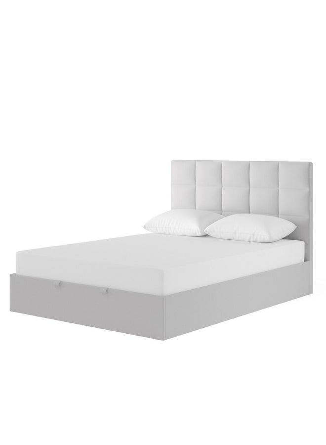 Bed and Mattress Home Berlin Upholstered Queen Size ( Mattress Size 150 X 190 CM ) Grey Color Bed Size 202 W X 158 L CM ( Mattress Sold Separately )  - Image 2