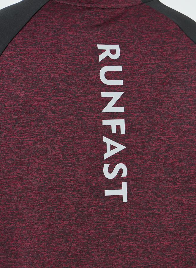 ستايلي اكتيف تيشيرت تدريب بحافة سكوب وأكتاف متباينة - Image 3