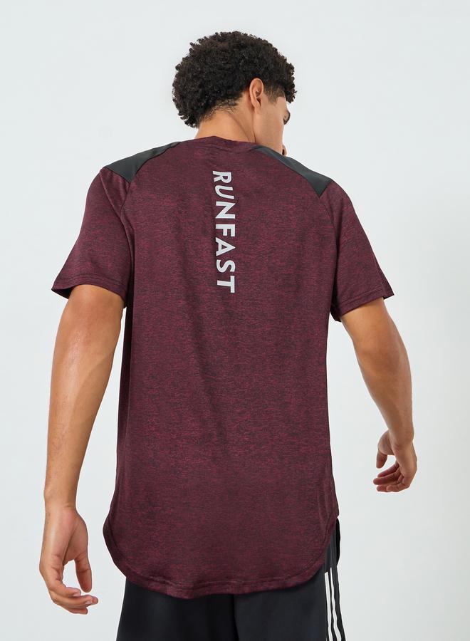 ستايلي اكتيف تيشيرت تدريب بحافة سكوب وأكتاف متباينة - Image 4