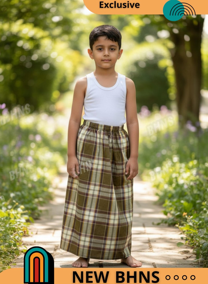 بهنس فوطة ولادي وزرة مطاط  للاولاد وزرة صيفي مريحة جدا وباردة لاطفال وزار ولادي معوز صارون فوطة اولاد صاروم اسباعية ولادية مناسب للمنزل والنوم واوقات الصلاة - Image 1